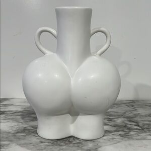 Unique White Ceramic Women Form Vase